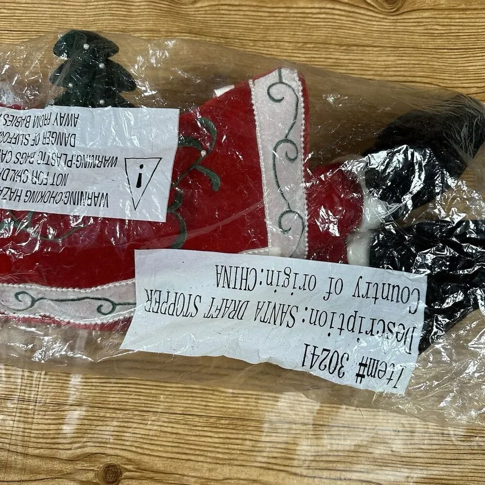 Santa Clause Door‎ Draft Stopper Fleece Plush Weighted 34”